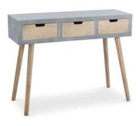 Console Scandinave 3 Tiroirs "Kim" 100cm Gris