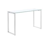 Console FREYA - Verre trempé & métal chromé