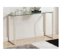 Console FREYA - Verre trempé & métal chromé