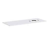 hansgrohe Xilesa E Console avec découpe à droite pour lavabo à poser, sans trou pour robinetterie, 1375x550x16mm, 54279700, Couleur: Blanc mat