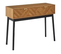 Home Deco Factory - Console Felix - Authentique industrielle - Marron et noir