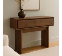 Console Hwc-O31, Table Pour Téléphone, Table D'appoint, Table De Rangement, Tiroir, Mélamine 86 X 110 X 41 Cm Marron Marron