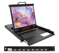Console KVM 1U à montage en rack - Commutateur KVM HDMI intégré à 8 ports - Moniteur en rack de 19" - Clavier et pavé tactile - Commutation OSD/Hotkey/bouton - 1280 x 1024 @ 60 Hz - Rapport d'aspect 5