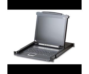 Console KVM ATEN CL1000M 17" LCD 1280x1024 1U rack avec clavier souris FreeBSD compatible noir