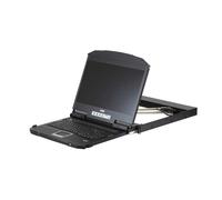 Console KVM LCD Aten CL3800NW 18,5 pouces - faible profondeur, HDMI/DVI/VGA, double rail, clavier et pavé tactile intégrés
