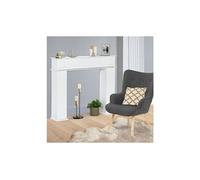 Console manteau de cheminée décorative avec rangements