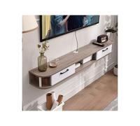 Console Média Étagère de divertissement for meuble TV, étagère de rangement murale moderne, centre de divertissement, meuble TV flottant, console multimédia, clapier de rangement en bois sous la télév