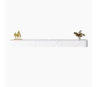Console Média Étagère TV Flottante en Panneau de Roche, Console TV Murale, étagère de Divertissement Flottante, étagère Flottante for sous la télévision, Support TV Flottant Moderne avec Rangement et