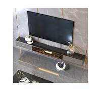 Console Média Étagère TV flottante for sous-téléviseur Support TV flottant en bois avec plateau en ardoise Support mural Console multimédia Support TV avec rangement Grande capacité Centre de divertis