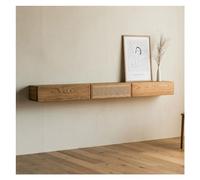 Console Média Meuble TV flottant avec 2 tiroirs, centre de divertissement mural avec étagère de rangement, console multimédia, support de table for salon, chambre à coucher Centre de divertissement