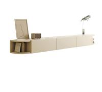 Console Média Meuble TV flottant de 86,6 pouces fixé au mur, étagère murale flottante, centre de divertissement flottant avec armoire de rangement, console multimédia murale flottante for salon, chamb