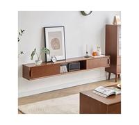 Console Média Meuble TV flottant en bois, centre de divertissement flottant 59''/71'', console multimédia flottante moderne, console TV murale, console TV flottante sous étagère TV Centre de divertiss