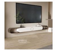 Console Média Meuble TV Flottant Extensible, Centre de Divertissement Mural avec Rangement et étagère Ouverte, Meuble Console multimédia Moderne for Salon, Chambre à Coucher Centre de Divertissement