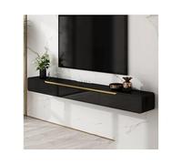 Console Média Meuble TV flottant moderne, console murale de 47,2/59/70,8 pouces, centre de divertissement avec plate-forme et 2 tiroirs, table multimédia for le salon Centre de divertissement(Noir,120