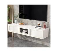Console Média Meuble TV flottant moderne, meuble TV mural 55''/63'', étagères de support TV flottantes avec porte rabattable, console multimédia de divertissement, grand banc de rangement TV for salon