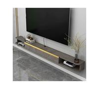 Console Média Meuble TV Flottant Mural, étagère Flottante Moderne sous TV avec Porte Rabattable et étagère de Rangement Ouverte, Console Centrale de Divertissement avec Rangement for Salon, Chambre à