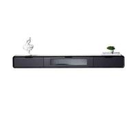 Console Média Meuble TV flottant, unité TV murale de style moderne, étagères flottantes avec porte et tiroirs en verre, armoire de rangement flottante for sous les téléviseurs Centre de divertissement