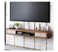Console Média Meuble TV mural de luxe en bois flottant avec meuble de rangement, meuble TV for chambre à coucher, salon, meuble de télévision moderne, 47''/55''/63'' Centre de divertissement(Walnut,14