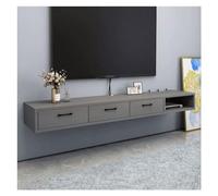 Console Média Meuble TV Mural Flottant Multifonctionnel en Bois avec Armoire de Rangement et tiroir Meuble TV for Chambre à Coucher Salon Meuble TV Moderne Centre de Divertissement(Grigio)