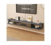 Console Média Meuble TV mural flottant, support mural en bois for console multimédia, étagère de rangement, centre de divertissement moderne for salon, chambre à coucher Centre de divertissement(Grigi