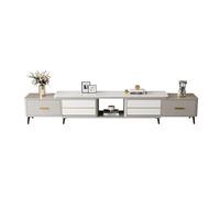 Console Média Table Basse en Ardoise, Combinaison de Meuble TV Moderne Simple, Meuble de Sol en Bois Massif, Meuble TV rétractable Centre de Divertissement