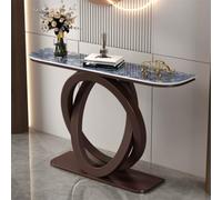 Console Moderne, Console Industrielle avec Base en métal, Table d'entrée étroite, Tables d'appoint en métal pour Hall d'entrée, Couloir, entrée(Bronze,150cm)