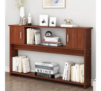 Console moderne étroite avec rangement ouvert et plaque épaisse pour un assemblage facile Rouge 80 x 20 cm