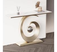 Console moderne for entrée, table de couloir industrielle avec cadre en métal élégant, table d'appoint étroite for canapé de style campagnard, tables de salon for hall d'entrée, couloir(Gold 3,120cm/4
