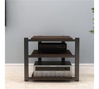 Console multimédia compacte de rangement pour CD, support à 1/2/3 niveaux, étagère d'angle, tour de rack audio - Idéal pour les petits centres de divertissement, le salon, les jeux, l'enregistrement