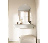 Console murale - SELSEY - WUWU - 90 cm - suspendue avec tiroir Push-to-Open - gris beige