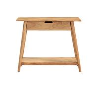 Console naturelle avec tiroir en bois massif L90 cm FRANKLIN