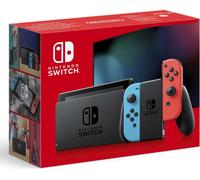 Console Nintendo Switch, avec une meilleure autonomie de la batterie, couleur rouge fluo/bleu fluo