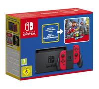 Console Nintendo Switch • Édition Limitée Rouge + Super Mario Odyssey (Code) + Stickers Super Mario Bros. Le Film