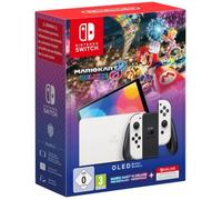 Console Nintendo Switch - Modèle OLED • Blanc + Mario Kart 8 Deluxe (Pré-installé) + 12 mois d'abonnement NSO (Code)