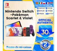 Console Nintendo Switch (modèle OLED) édition Pokémon Karmesin & Purpur, écran OLED 7 pouces, manette Joy-Con, jeu non inclus Nintendo Switch-Pokémon Scarlet & Violet