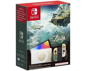 Console Nintendo Switch OLED Blanche Édition The Legend of Zelda: Tears of the Kindgom avec Joy-Cons dorés