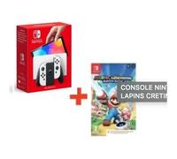 Console Nintendo Switch Oled + Mario Lapins Cretins