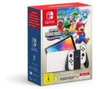 Console Nintendo Switch™ OLED modèle blanche + Jeu Super Mario Bros Wonder préinstallé + 1 code de téléchargement au service Nintendo Switch Online - Abonnement individuel de 12 mois Blanc et Noir G