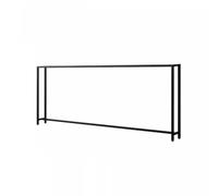 Console noire double étagère - Table d'entrée et table d'appoint pour salon ou chambre à coucher - Design double étagère (150 x 15 x 75 cm)