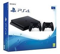 Console PlayStation 4 Slim 1To Noir Bundle avec 2 manettes sans fil DualShock 4 V.2