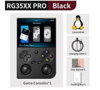 Console Portable ANBERNIC RG35XXPro Écran IPS 3,5"" 64 Go + 1024 To (5 000+ Jeux préinstallés) Noir