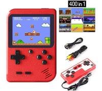 Console Portable - GÉNÉRIQUE - Console de Jeu Retro FC - 400 Jeux Classiques - 2 Joueurs - Rouge