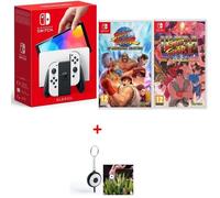 Console portable - Nintendo - Switch OLED - 2 jeux Street Fighter - Flash LED offert - Couleur blanche