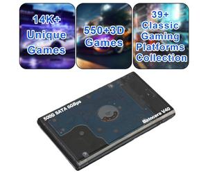 Console portable rétro Batocera v40 500 Go Plug & Play Système de jeu intégré intégré dans 14,5 K + jeux 550+ 3D sans dupes 39 systèmes - USB-C 3,1-200 Mo/S pour PC/ordinateur portable/PC Windows