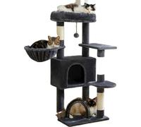 Console pour arbre à chat, brosse d'auto-soin, poteau griffoir en sisal, AMT0209DGY, xl