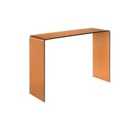 Console rectangulaire en verre trempé 110cm ambre - Glintz