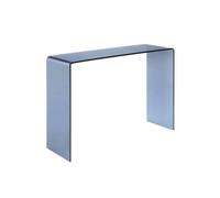 Console rectangulaire en verre trempé 110cm bleu gris - Glintz