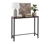 Console Relaxdays, H x L x P : 75 x 75 x 24 cm, Table Console Industrielle, Couloir et Salon, métal et MDF, Marron/Noir