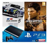 Console salon - Sony - PS3 - 320 Go - Noir - Uncharted 3 GOTY - Gran Turismo 5