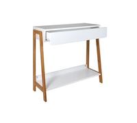 The Home Deco Factory - Console scandi Pemba - L. 83 x H. 77 cm - Blanc - Pemba Blanc